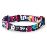 John Dog Barcelona červený obojok pre psa M 46-66cm John Dog Barcelona červený obojok pre psa M 46-66cm