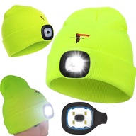 TEPLÁ ZIMNÁ ČIAPKA USB NABÍJANÁ LED LAMPA NABÍJACIA HLAVOVÁ LAMPA TEPLÁ ZIMNÁ ČIAPKA USB NABÍJANÁ LED LAMPA NABÍJACIA HLAVOVÁ LAMPA