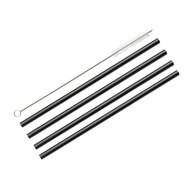 Slamky so štetcom, 4 ks, 23 cm, borosilikátové sklo Slamky so štetcom, 4 ks, 23 cm, borosilikátové sklo