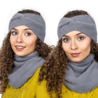 Dámska čelenka do uší ALPACA šedá Teplá krásna Dámska čelenka do uší ALPACA šedá Teplá krásna