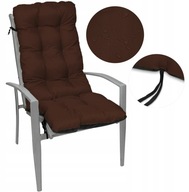 Hnedý vankúš na záhradnú stoličku, ležadlo, 123x48 cm