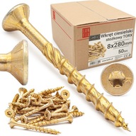 Skrutky tesárske 8x280 TORX kužeľové KMWHT 50ks Skrutky tesárske 8x280 TORX kužeľové KMWHT 50ks