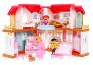 skladací dvojposchodový domček pre bábiky s plnou výbavou