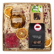 BOX darčekový kôš MIX prírodných produktov, citróny, čokoláda