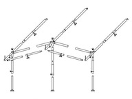 Rám predsiene stanu 28mm oceľ R. 7-10 Rúry Rám predsiene stanu 28mm oceľ R. 7-10 Rúry