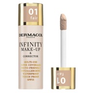 Dermacol Infinity Make-up Highly Covering Concealer Foundation with Puppet 01 Fair Dermacol Infinity Make-up Highly Covering Concealer Foundation with Puppet 01 Fair
