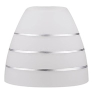 E27 pruhované biele sklenené tienidlo pre lampy Simpli Can