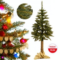 Umelý vianočný stromček na kmeni Vianočný stojan z kaukazského smreku 180 cm Zelený
