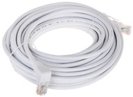 Patchcord RJ45 UTP Cat 5e Kábel Biely 10m Uhlový Patchcord RJ45 UTP Cat 5e Kábel Biely 10m Uhlový