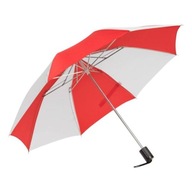 Bielo-červený skladací dáždnik + obal