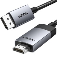 Kábel HDMI na DisplayPort Ugreen DP119 4K 60Hz Silný opletený Odolný Kábel HDMI na DisplayPort Ugreen DP119 4K 60Hz Silný opletený Odolný