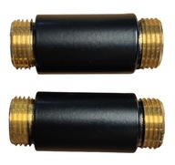NÁDSTAVEC 1/2" M/M 40 mm MATNÁ ČIERNA 2 ks.