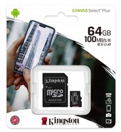 Pamäťová karta KINGSTON 64GB SD MICRO HC + adaptér