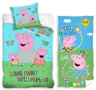 SET 2 ks. Bavlnené obliečky Peppa Pig 140 x 200 cm + UTERÁK (PP2110 SET 2 ks. Bavlnené obliečky Peppa Pig 140 x 200 cm + UTERÁK (PP2110
