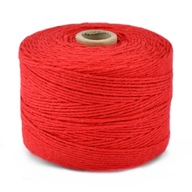 Bavlnená šnúrka pre MACRAME, 2mm, 300m, červená Bavlnená šnúrka pre MACRAME, 2mm, 300m, červená