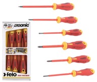 FELO SÚPRAVA SKRUTKOVAČOV 6 PRVKOV ERGONIC VDE 1000V FELO SÚPRAVA SKRUTKOVAČOV 6 PRVKOV ERGONIC VDE 1000V