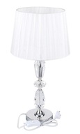 Nočná lampa elegantná strieborno biela stolná lampa