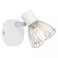 NÁSTENNÁ LAMPA 1X40W E14 BIELA/CHROMOVÁ, biela + chróm NÁSTENNÁ LAMPA 1X40W E14 BIELA/CHROMOVÁ, biela + chróm