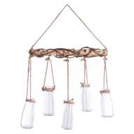 Ozdobný sklenený závesný lampáš boho etnický Ozdobný sklenený závesný lampáš boho etnický