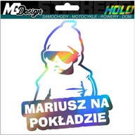 Nálepka na okno MARIUSZ ON BOARD HOLOGRAM Nálepka na okno MARIUSZ ON BOARD HOLOGRAM