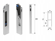 Vertikálny zámok pre hliníkovú stranu H400 P/L Vertikálny zámok pre hliníkovú stranu H400 P/L