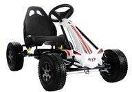 GOKART BIELE A ČIERNE MONSTER S PUMPOVANÝMI PEDÁLMI KO