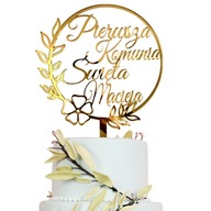 SVÄTÉ PRIJÍMANIE NÁVRCH NA TORTY S MENOM, zlatý nápis SVÄTÉ PRIJÍMANIE NÁVRCH NA TORTY S MENOM, zlatý nápis