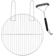 Oceľový rošt, 44 cm okrúhly grilovací rám + grilovacia kefa Oceľový rošt, 44 cm okrúhly grilovací rám + grilovacia kefa