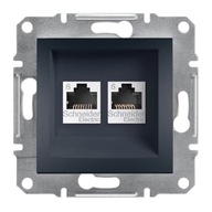 SCHNEIDER ASFORA ZÁSUVKA 2x RJ45 kat.6, UTP ANTRAC
