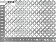 Dierovaný oceľový plech 1x1000x1000 štvorlístok