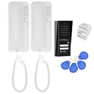 DIGITÁLNY DVOJRODINÝ RFID INTERPHONE, ČIERNA DIGITÁLNY DVOJRODINÝ RFID INTERPHONE, ČIERNA