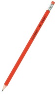 Drevená ceruzka s gumou HB, červená lakovaná