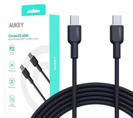 AUKEY CB-NCC2 USB-C Type-C napájací kábel PD 60W 3A 1,8m nylon AUKEY CB-NCC2 USB-C Type-C napájací kábel PD 60W 3A 1,8m nylon