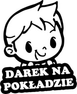 Nálepka DAREK IN THE CAR do auta 18x15 farieb Nálepka DAREK IN THE CAR do auta 18x15 farieb