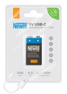 Nabíjacie batérie 9V 6F22 USB-C 500 mAh Li-ion Nabíjacie batérie 9V 6F22 USB-C 500 mAh Li-ion