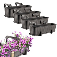 KADAX 4x BALKONOVÁ BOX 60cm HNEDÉ ÚCHYTKY KADAX 4x BALKONOVÁ BOX 60cm HNEDÉ ÚCHYTKY