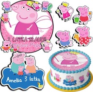 SÚPRAVA TORTOVÝCH TORT 30CM + 17 POZNAKOV - PEPPA PIG + MENO 24CM 26CM SÚPRAVA TORTOVÝCH TORT 30CM + 17 POZNAKOV - PEPPA PIG + MENO 24CM 26CM