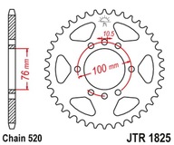 JT zadné ozubené koleso 823 45 SUZUKI VL 250 INTRUDER LC JT zadné ozubené koleso 823 45 SUZUKI VL 250 INTRUDER LC