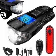 BICYKLOVÉ SVETLO SVETLO PREDNÉ ZADNÉ NABÍJACIE LED HORN LCD POČÍTADLO 3v1 BICYKLOVÉ SVETLO SVETLO PREDNÉ ZADNÉ NABÍJACIE LED HORN LCD POČÍTADLO 3v1