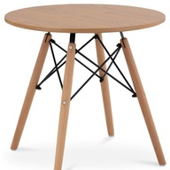 Univerzálny okrúhly stôl s drevenými nohami