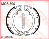 TRW LUCAS BRZDOVÉ ČELNE 160X30 MM 978 MZ ETZ/TS 150 /250/50 AKCIA