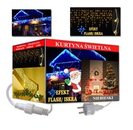 ZÁCLONA 200 LED VONKAJŠÍ MODRÁ BLESK ZÁCLONA 200 LED VONKAJŠÍ MODRÁ BLESK