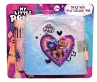 Plyšový zápisník s visiacim zámkom MY LITTLE PONY + pero, 10 farieb Plyšový zápisník s visiacim zámkom MY LITTLE PONY + pero, 10 farieb