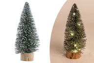 Mini vianočný stromček na pni s LED osvetlením, priemer 20 cm