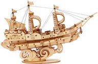 ROBOTIME Drevená 3D puzzle loď Plachetnica ROBOTIME Drevená 3D puzzle loď Plachetnica