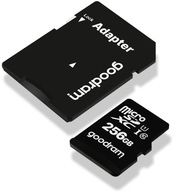 Pamäťová karta GOODRAM 256GB UHS I MicroSD + adaptér Pamäťová karta GOODRAM 256GB UHS I MicroSD + adaptér