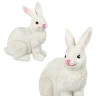 Keramický veľkonočný zajačik 13 cm darček Biely