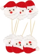 Vianočné toppery - Santas on Piku 6,3/11cm 6 ks Vianočné toppery - Santas on Piku 6,3/11cm 6 ks