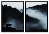 OBRAZOVÉ PLAGÁTY V RÁME 53x73cm Diptych Forest P828