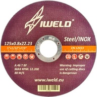 Kovový rezací kotúč IWELD 125x0,8x22 STAL / INOX